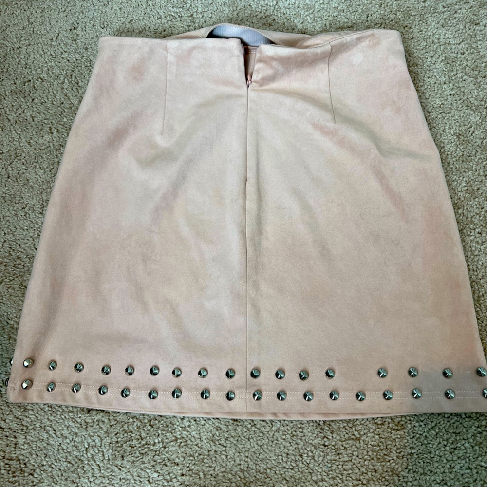 Suede light pink  Forever 21 skirt - Picture 2 of 2